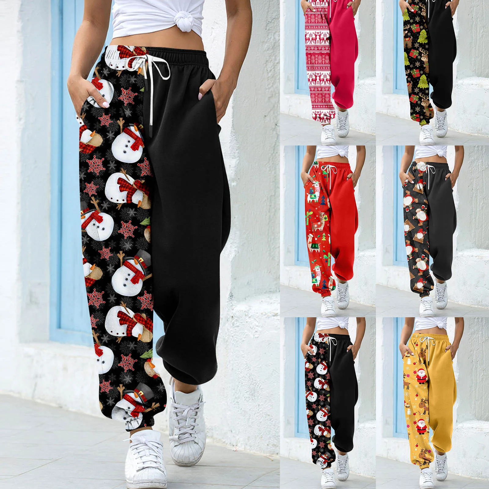 Women's Christmas Print Bottom Sweatpants Pockets High Waist Sporty Gym Athletic Fit High Waist Pants for Women Work Casual
Women's Christmas Print Bottom Sweatpants Pockets High Waist Sporty Gym Athletic Fit High Waist Pants for Women Work Casual