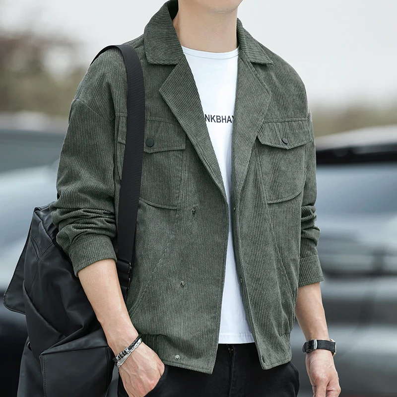 2024 Men's Spring Autumn Fashion Solid Color Corduroy Coats Male Long Sleeve Tooling Jacket Men Lapel Buttons Outerwear P776
2024 Men's Spring Autumn Fashion Solid Color Corduroy Coats Male Long Sleeve Tooling Jacket Men Lapel Buttons Outerwear P776
