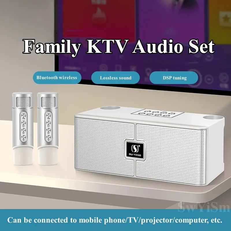 YS204 Outdoor Portable High Power Bluetooth Speaker Box With Dual Wireless Microphone Professional Home Karaoke Audio Equipment
YS204 Outdoor Portable High Power Bluetooth Speaker Box With Dual Wireless Microphone Professional Home Karaoke Audio Equipment