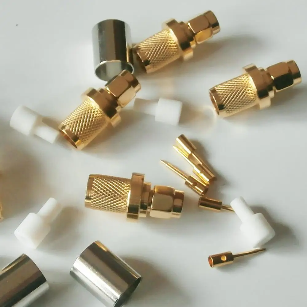 10X Pcs RF Coax Connector SMA Male Jack Crimp for LMR400 RG8 RG213 RG214 RG165 7D-FB Cable Plug GOLD Plated High-quality
10X Pcs RF Coax Connector SMA Male Jack Crimp for LMR400 RG8 RG213 RG214 RG165 7D-FB Cable Plug GOLD Plated High-quality