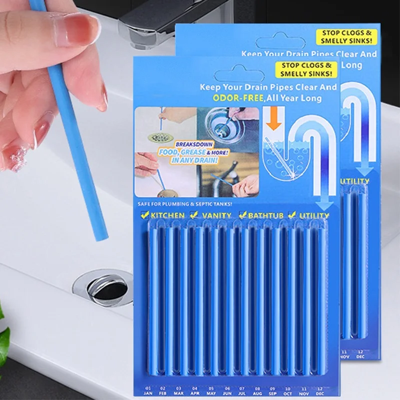 12Pc 10cm Solid Sani Sticks Oil Decontamination Kitchen Toilet Bathtub Drain Cleaner Sewer Pipe Eliminate Odor Clog Cleaning Rod
12Pc 10cm Solid Sani Sticks Oil Decontamination Kitchen Toilet Bathtub Drain Cleaner Sewer Pipe Eliminate Odor Clog Cleaning Rod