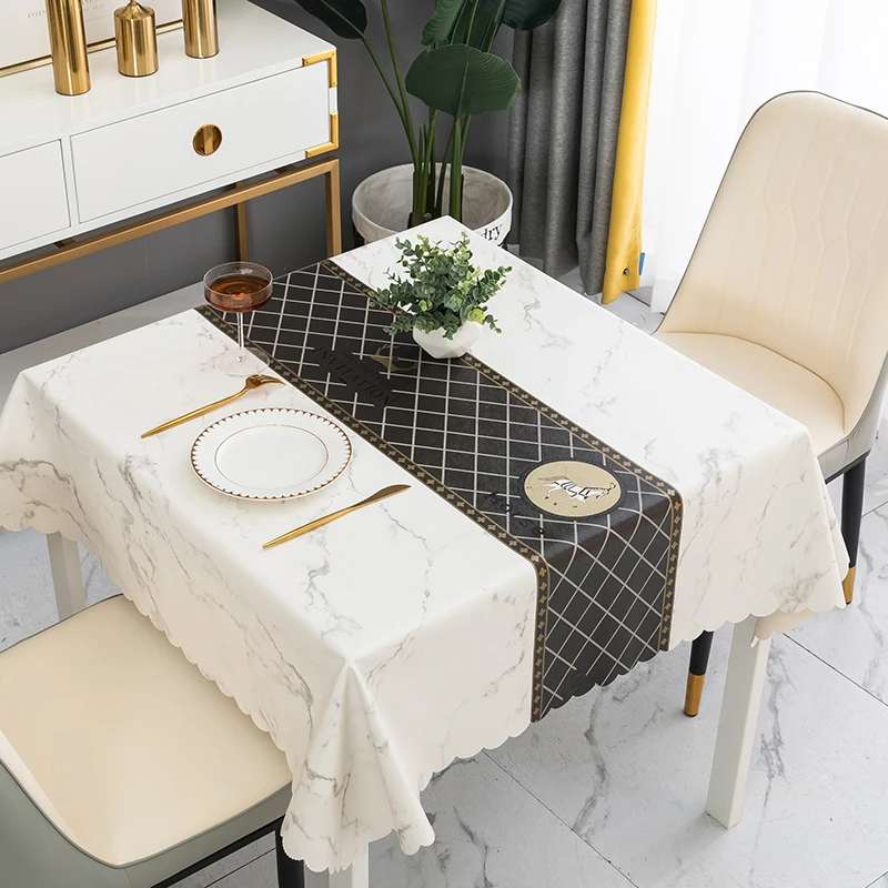 Square tablecloth waterproof, oil resistant, scald resistant, and washable household leather table mat
Square tablecloth waterproof, oil resistant, scald resistant, and washable household leather table mat