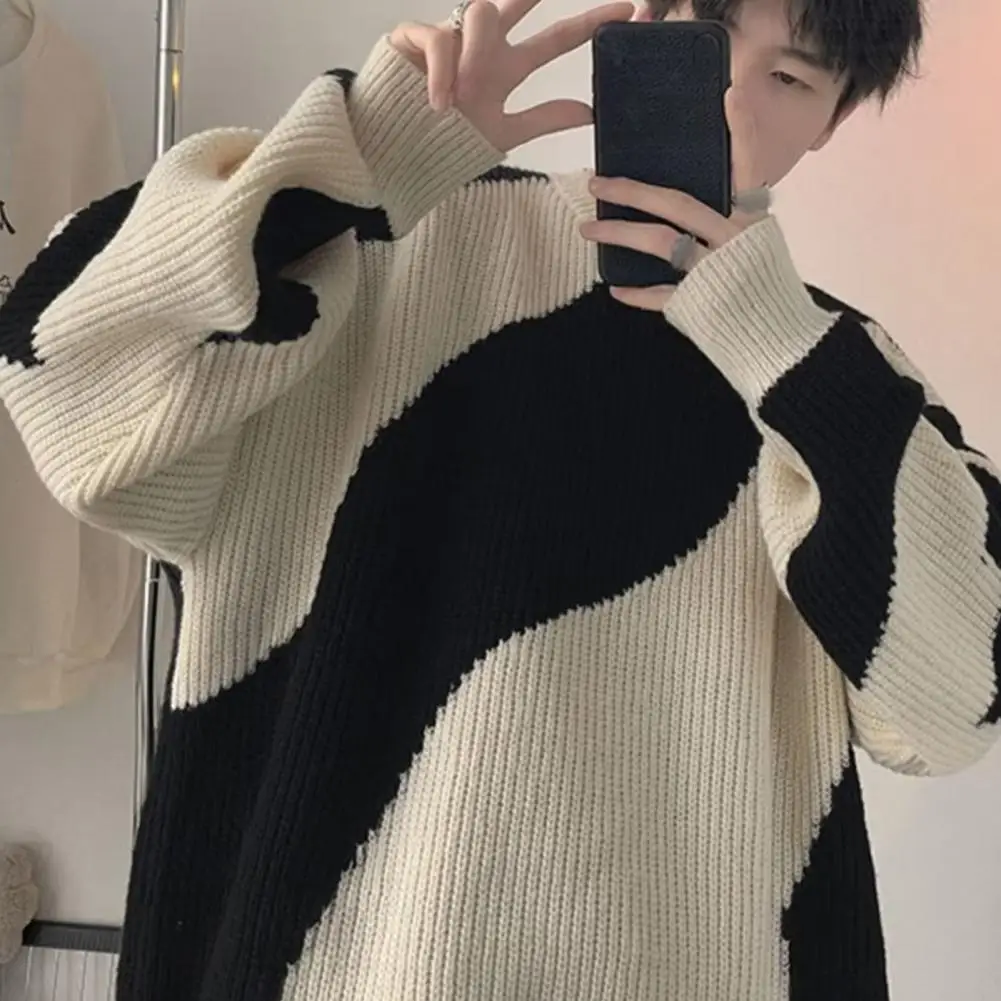 Soft Men Pullover Vintage Cozy Men's Knitted Sweater with Soft Loose Fit Round Neck for Fall Winter Thick Elastic Pullover
Soft Men Pullover Vintage Cozy Men's Knitted Sweater with Soft Loose Fit Round Neck for Fall Winter Thick Elastic Pullover