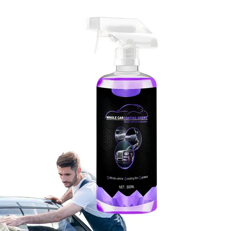 

Auto Coating Agent Spray 500ml Liquid Car Wax Spray Anti-scratch Hand Spray Auto Coating Brighten Cleaner For Various Car Paint