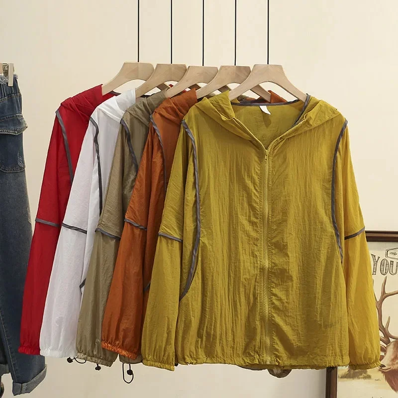 Sunscreen Large Size Women's Jacket 2023 Spring Summer New Thin Hooded Sun Protection Clothing Coat Loose Korean Top Ladies Tide
Sunscreen Large Size Women's Jacket 2023 Spring Summer New Thin Hooded Sun Protection Clothing Coat Loose Korean Top Ladies Tide