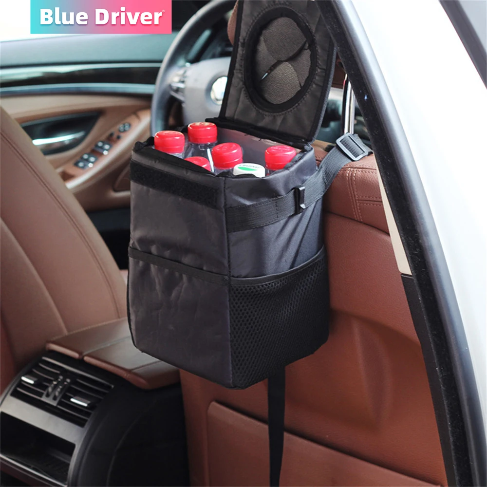 

Waterproof Car Trash Can Bin Auto Car Accessories Organizer Garbage Dump For Trash Can Cars Storage Pockets Closeable Portable