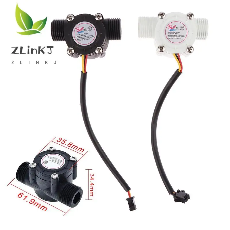 Sensor Switch YF-S201 Water Flow SensorFlowmeter Hall Flow Sensor Water Control Liquid Flow 1-30L/min 2.0MPa
Sensor Switch YF-S201 Water Flow SensorFlowmeter Hall Flow Sensor Water Control Liquid Flow 1-30L/min 2.0MPa