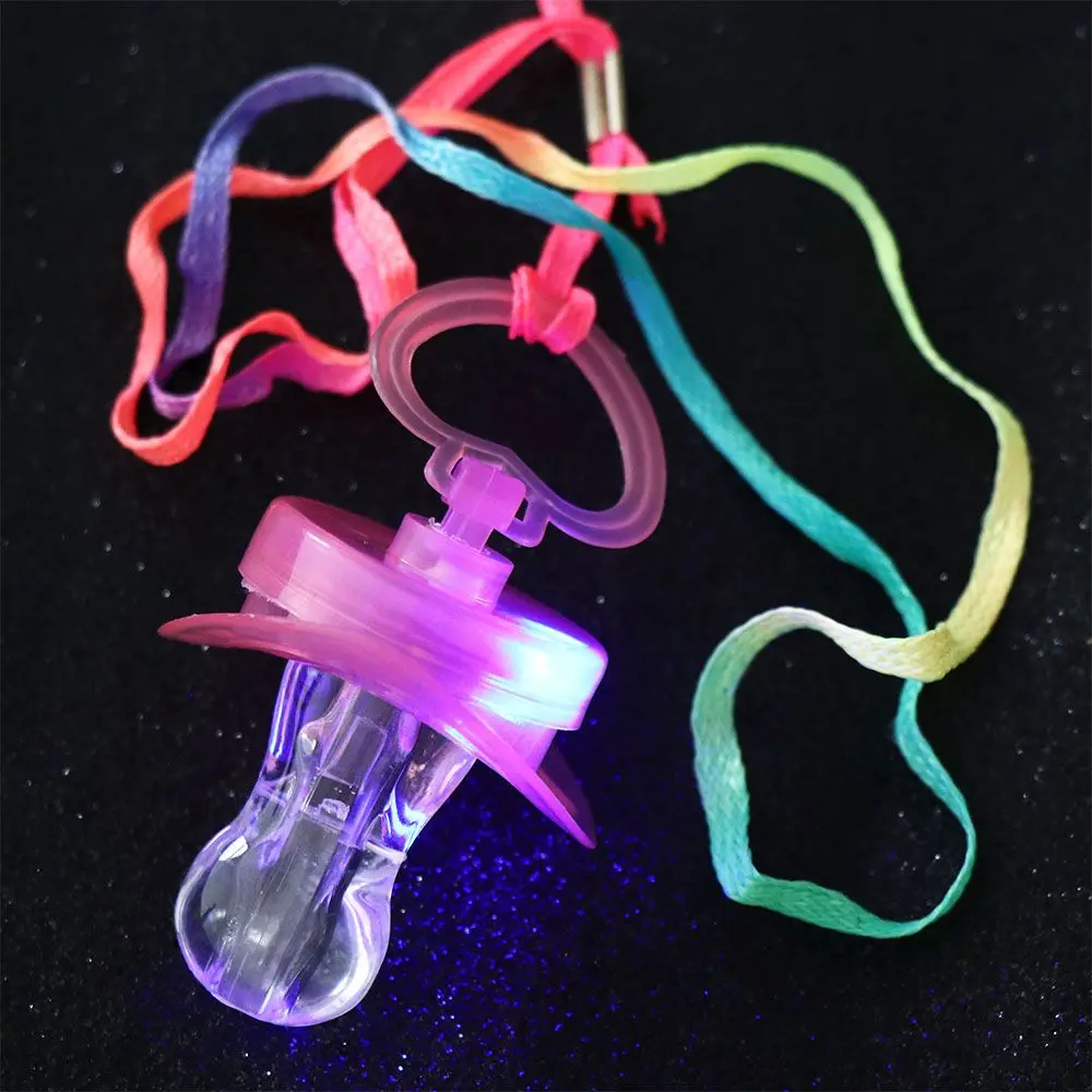 

Dark Joke Pacifier Toy LED Light Nipple Led Glow Flashing Pacifier Whistle Whistle Pacifier Nipple Whistle LED Pacifier Whistle