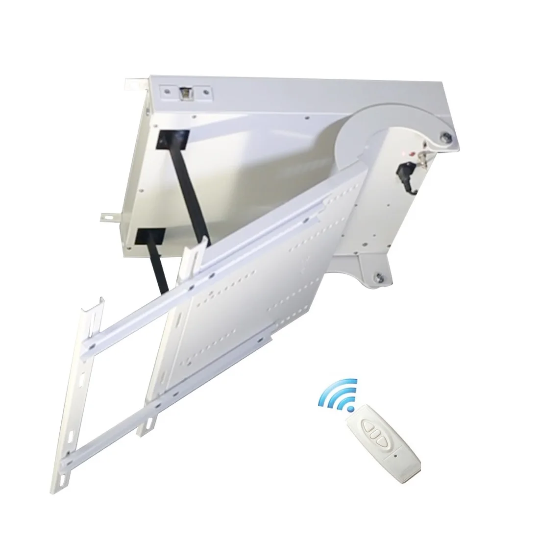 Flip down 90 degrees electric motorized automatic TV lift ceiling wall bracket mount TV mount
Flip down 90 degrees electric motorized automatic TV lift ceiling wall bracket mount TV mount