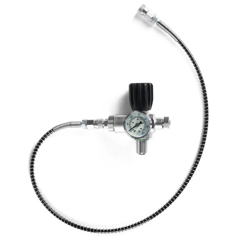 PCP SCBA Diving Charging Valve Air Filling Station Refill Adapter with 40Mpa Gauge 24inch High Pressure Hose 7/8-14UNF or M18
PCP SCBA Diving Charging Valve Air Filling Station Refill Adapter with 40Mpa Gauge 24inch High Pressure Hose 7/8-14UNF or M18