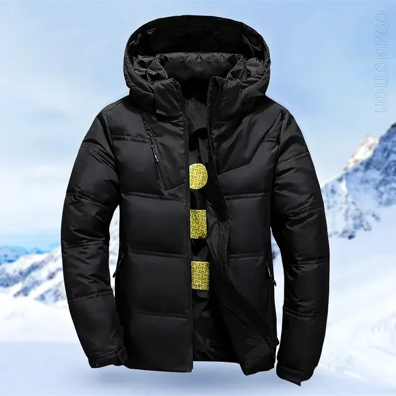 Winter Men White Duck Down Jacket Coat Warm Solid Color Windproof Removable Cap Outdoor Male Casual Hooded Overcoat Clothes
Winter Men White Duck Down Jacket Coat Warm Solid Color Windproof Removable Cap Outdoor Male Casual Hooded Overcoat Clothes