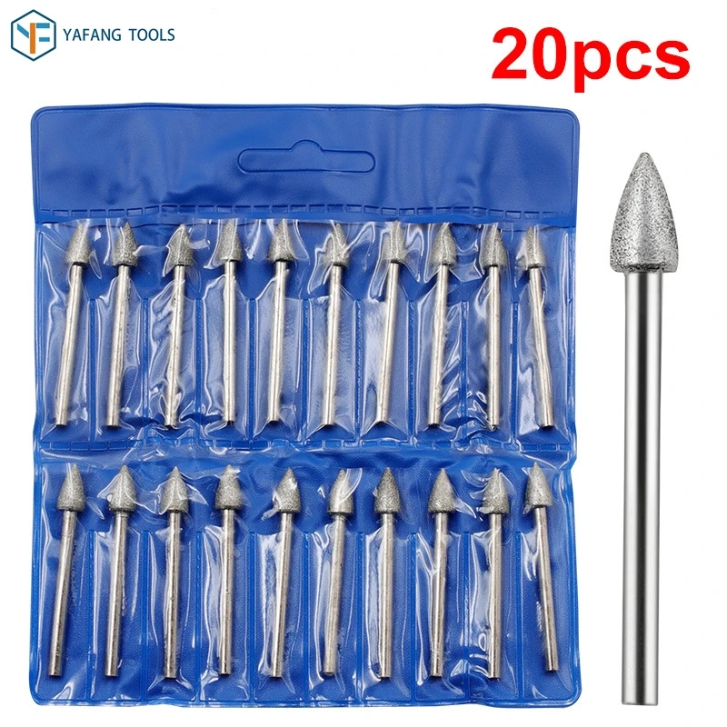 20pcs/set 3.0mm Shank Diamond Milling Cutter Files Rotary Burr Drill Grinding Bit Abrasive Power Tools
20pcs/set 3.0mm Shank Diamond Milling Cutter Files Rotary Burr Drill Grinding Bit Abrasive Power Tools