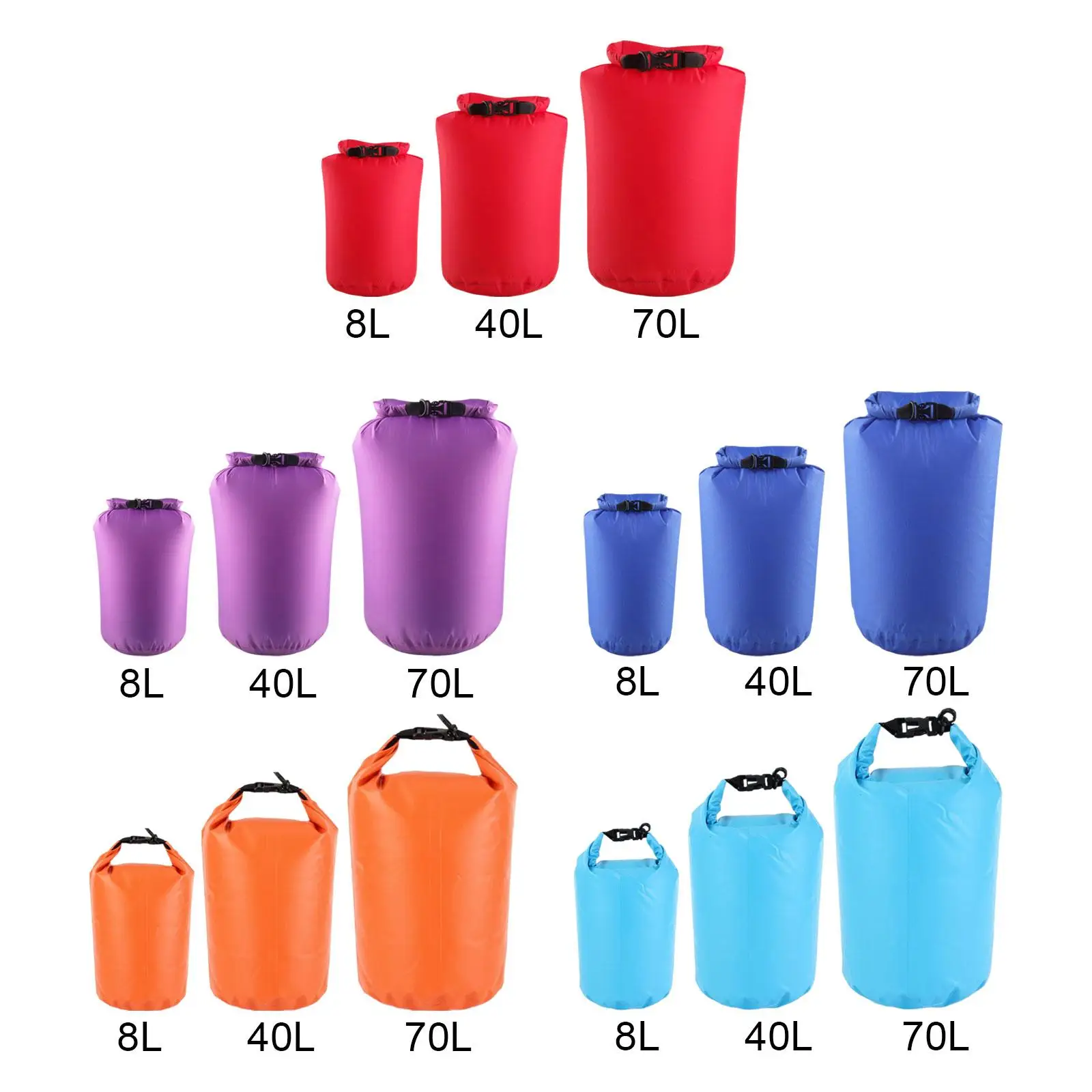 3x Waterproof Dry Bags Roll Top Portable Lightweight Dry Sacks Floating Pouch for Water Sports Kayaking Beach Swimming Boating
3x Waterproof Dry Bags Roll Top Portable Lightweight Dry Sacks Floating Pouch for Water Sports Kayaking Beach Swimming Boating