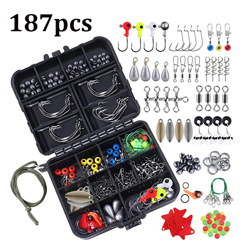 Fishing Accessories Set Metal Fishing Spoon, Swivel Buckle, Weighted Lead for Bass, Grouper, Sea Fishing Tackle with Storage Box
Fishing Accessories Set Metal Fishing Spoon, Swivel Buckle, Weighted Lead for Bass, Grouper, Sea Fishing Tackle with Storage Box