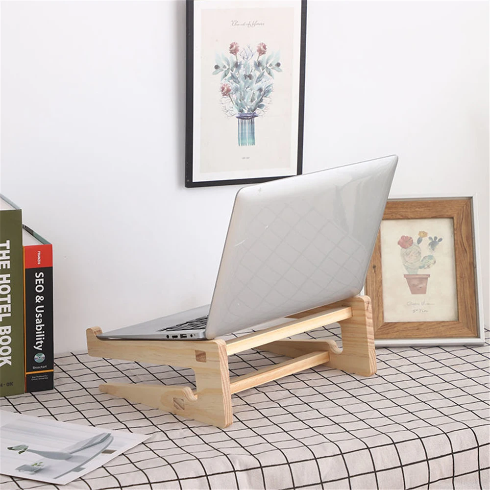 Universal Wooden Laptop Holder Detachable Base Stand Computer Cooling Bracket Suitable For Notebook Laptop Tablet 10-17 Inchs Universal Wooden Laptop Holder Detachable Base Stand Computer Cooling Bracket Suitable For Notebook Laptop Tablet 10-17 Inchs