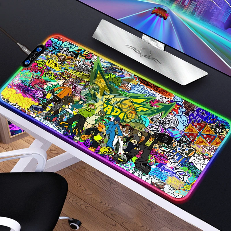 Graffiti LED Light Gaming Mouse Pad RGB Jet Set Radio Large Keyboard Cover Rubber USB Computer Carpet Desk Mat PC Game MousePad
Graffiti LED Light Gaming Mouse Pad RGB Jet Set Radio Large Keyboard Cover Rubber USB Computer Carpet Desk Mat PC Game MousePad