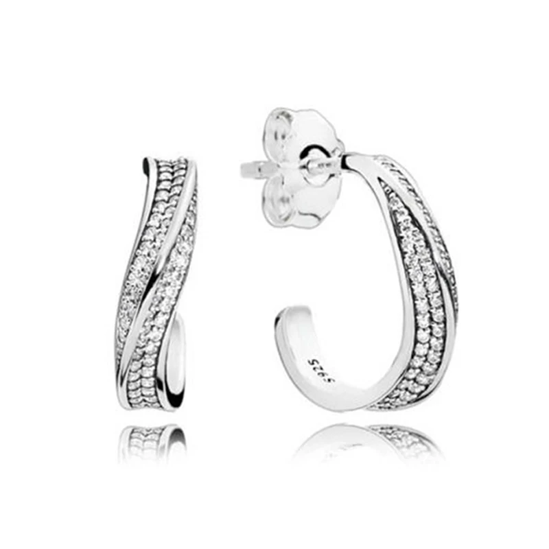 Authentic 925 Sterling Silver Elegant Waves Fashion Hoop Earrings For Women Gift DIY Jewelry
Authentic 925 Sterling Silver Elegant Waves Fashion Hoop Earrings For Women Gift DIY Jewelry
