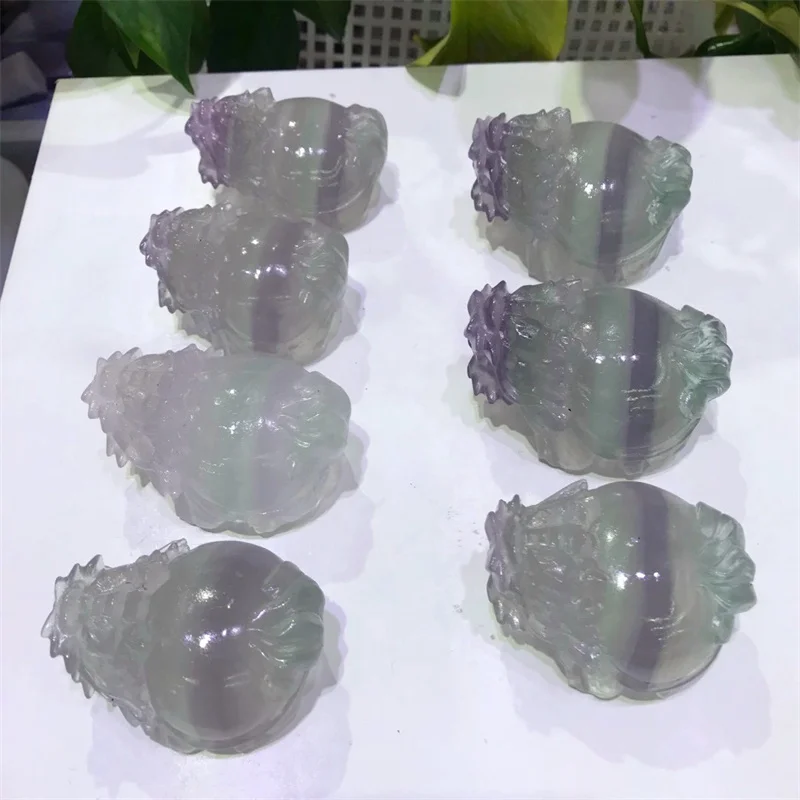 2.6" Natural Fluorite Hand Carved Dragon Turtle Sculpture Reiki Healing Mineral Stone Crystal Crafts For Halloween Gift 1pcs
2.6" Natural Fluorite Hand Carved Dragon Turtle Sculpture Reiki Healing Mineral Stone Crystal Crafts For Halloween Gift 1pcs