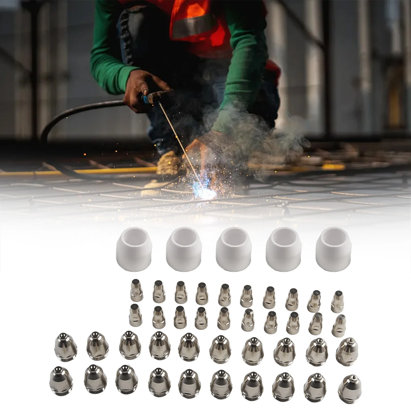 Premium P80 For Panasonic Plasma Electrode Nozzle 1 5 100Amp, 45pcs, Suitable for Maximum Cutting Thickness of 40MM
Premium P80 For Panasonic Plasma Electrode Nozzle 1 5 100Amp, 45pcs, Suitable for Maximum Cutting Thickness of 40MM
