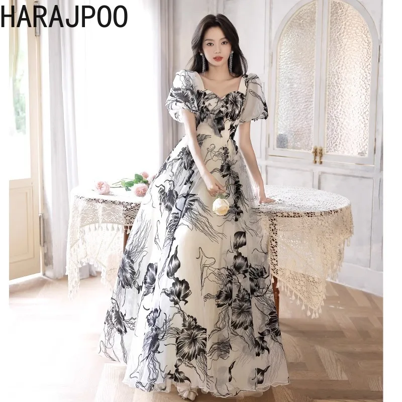 Harajpoo 2024 Chinese Ink Painting French Evening Dresses Women Luxury Crowd Banquets Elegant Lady Long A-line Vestidos
Harajpoo 2024 Chinese Ink Painting French Evening Dresses Women Luxury Crowd Banquets Elegant Lady Long A-line Vestidos