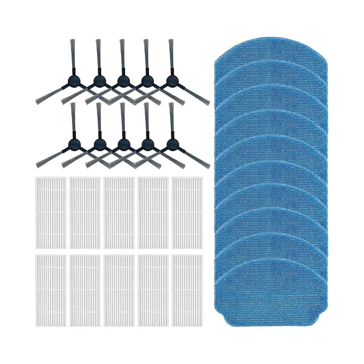 Аксессуары для робота-пылесоса и швабры BR150/BR151 2-в-1, боковые щетки, Фильтры Hepa, насадки для швабры
Аксессуары для робота-пылесоса и швабры BR150/BR151 2-в-1, боковые щетки, Фильтры Hepa, насадки для швабры