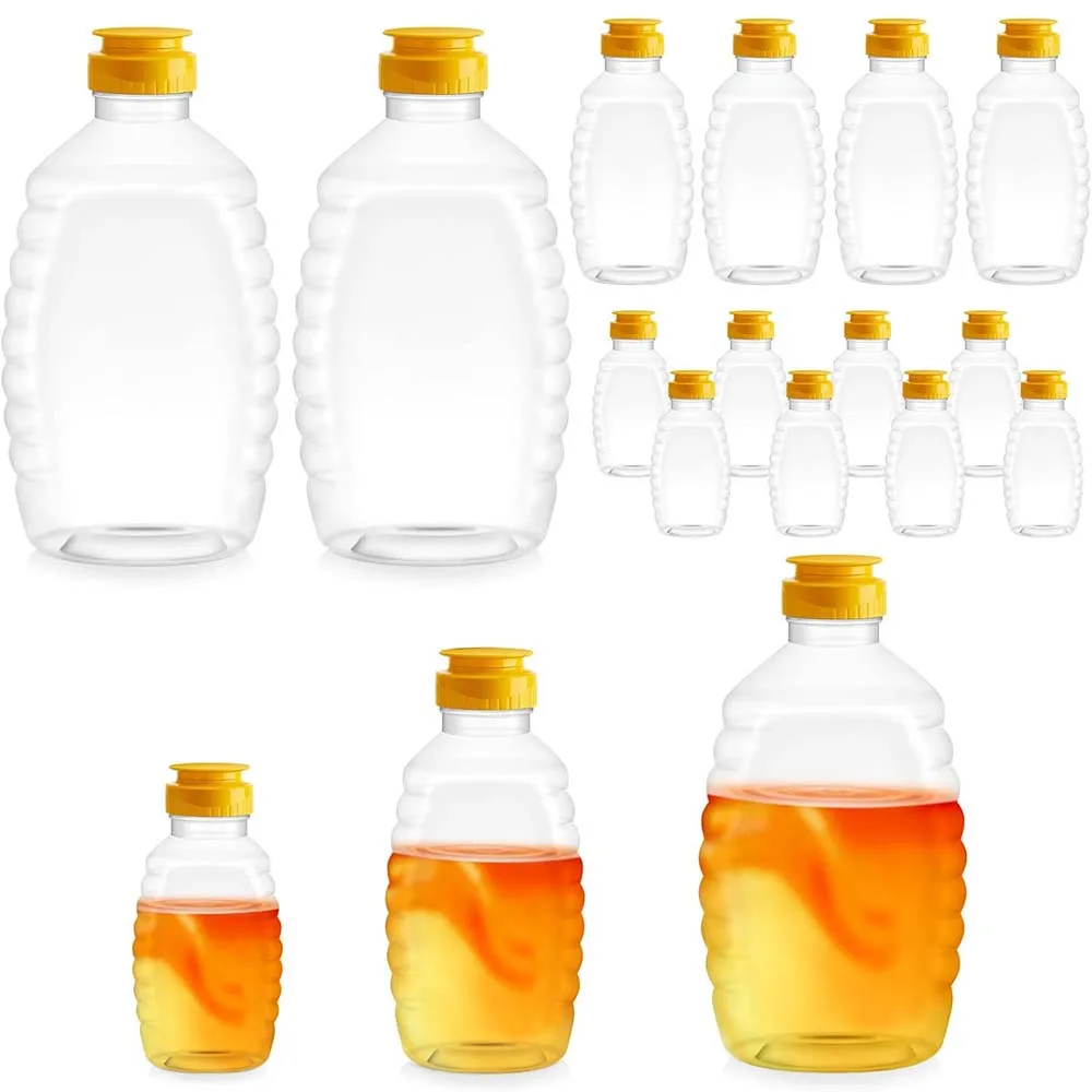 Clear Plastic Honey Bottles Squeeze Honey Bottle Container Holder Flip Lid for Storing/Dispensing,Refillable Honey Container
Clear Plastic Honey Bottles Squeeze Honey Bottle Container Holder Flip Lid for Storing/Dispensing,Refillable Honey Container