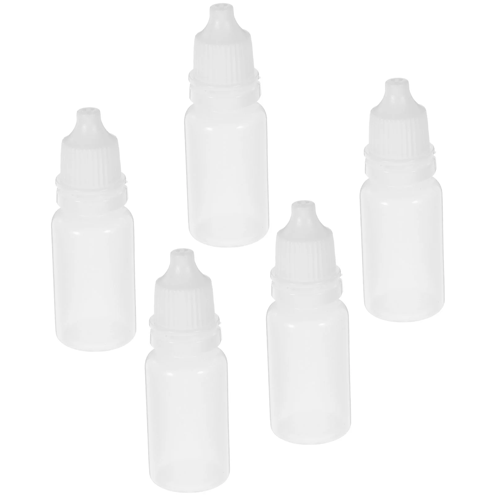 

5Pcs 10ml Squeezable Dropper Bottles Empty Eye Drop Bottles Eye Dripper for Eyewash ( White )