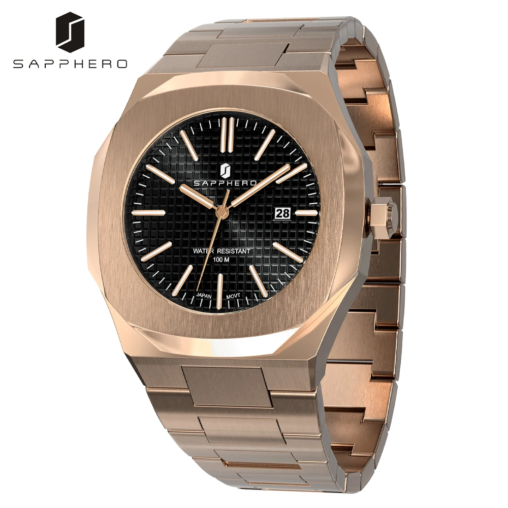 SAPPHERO Mens Watch 100M Waterproof Stainless Steel MIYOTA Quartz Movement Casual Business Style Wristwatch Luxury Elegant Gift
SAPPHERO Mens Watch 100M Waterproof Stainless Steel MIYOTA Quartz Movement Casual Business Style Wristwatch Luxury Elegant Gift