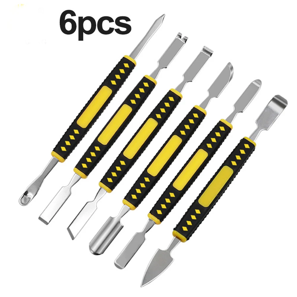 

6 in 1 Metal Spudger Dual Ends Pry Bar Stick for iPad CellPhone Laptop Tablet Computer Watch DIY Repair Opening Hand Tools Set