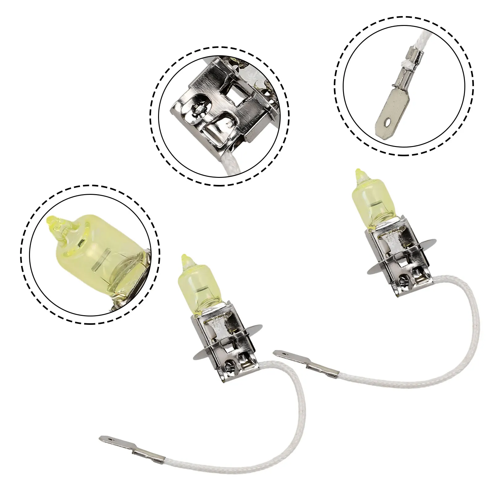 2PCS H3 55W Halogen Headlight Bulb Anti UV Quartz Glass Yellow Auto 12V 6A White Light Fod Light Universal Vehicle Bulb Replace
2PCS H3 55W Halogen Headlight Bulb Anti UV Quartz Glass Yellow Auto 12V 6A White Light Fod Light Universal Vehicle Bulb Replace