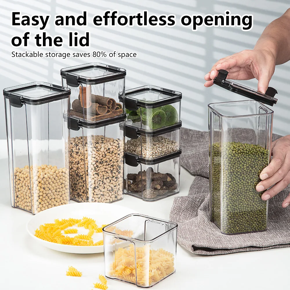 Airtight Food Storage Containers with Lids for Kitchen Pantry Organization and storage Plastic Canister Set for Cereal Pasta
Airtight Food Storage Containers with Lids for Kitchen Pantry Organization and storage Plastic Canister Set for Cereal Pasta