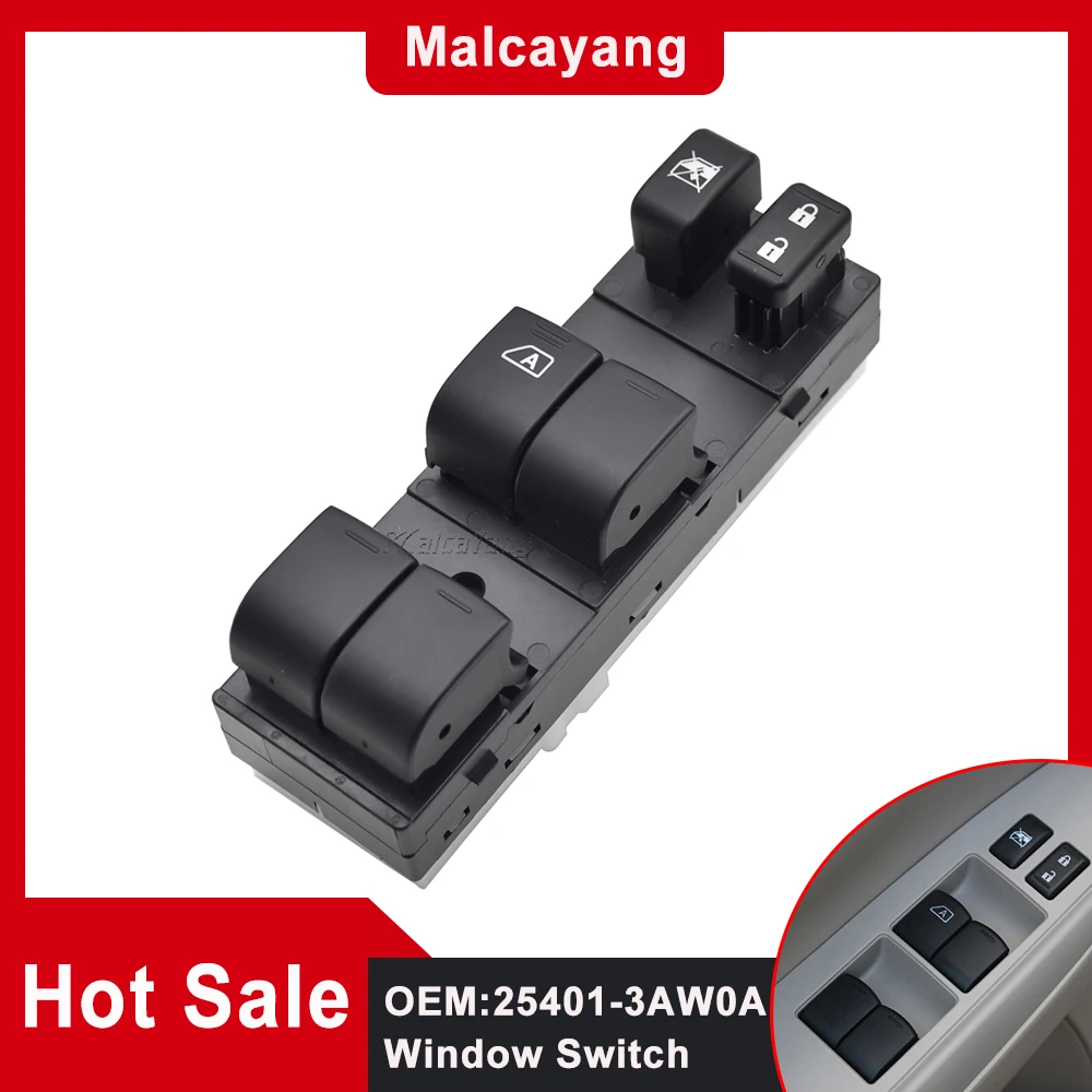 FOR NISSAN SUNNY PRC MAKE 25401-3AW0A Premium Quality Electric Window Control Switch Glass Lifter Button
FOR NISSAN SUNNY PRC MAKE 25401-3AW0A Premium Quality Electric Window Control Switch Glass Lifter Button