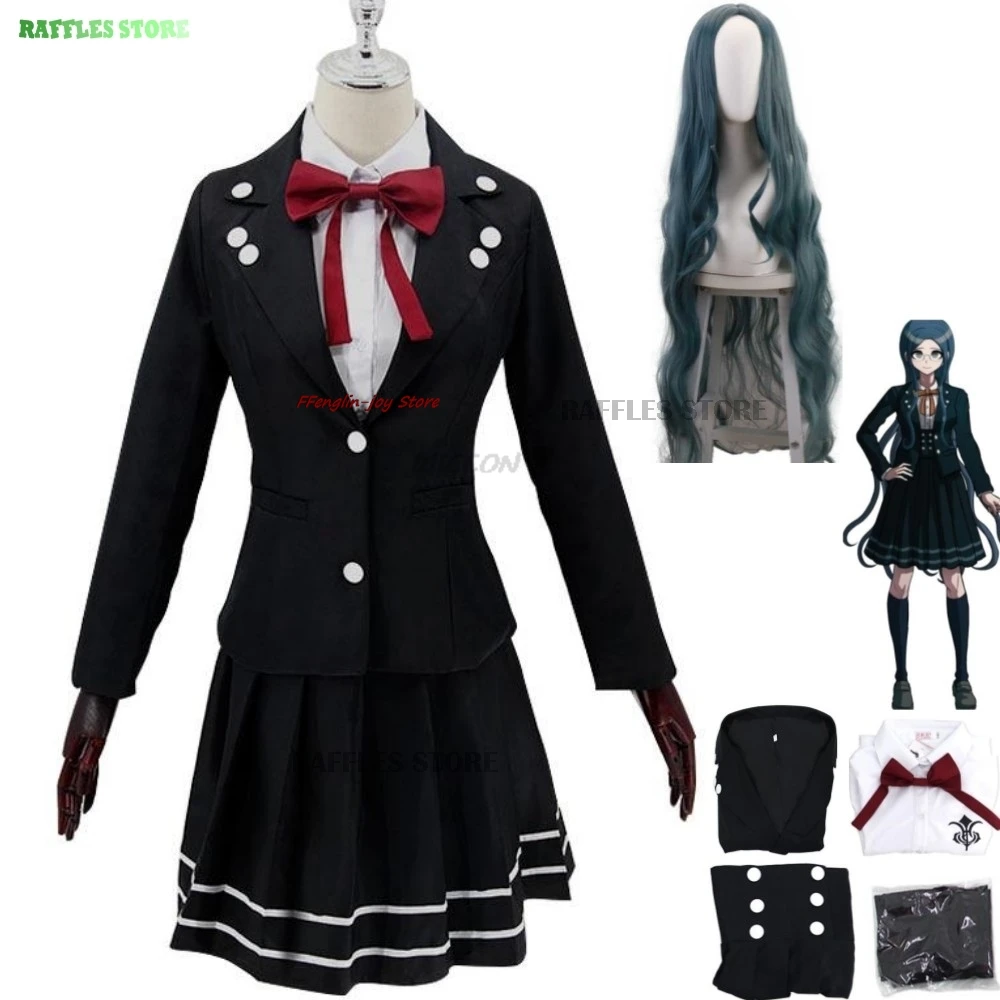 

Anime Game Danganronpa V3: Killing Harmony Shirogane Tsumugi Cosplay Costume Wig Japanese JK School Uniform Woman Halloween Suit