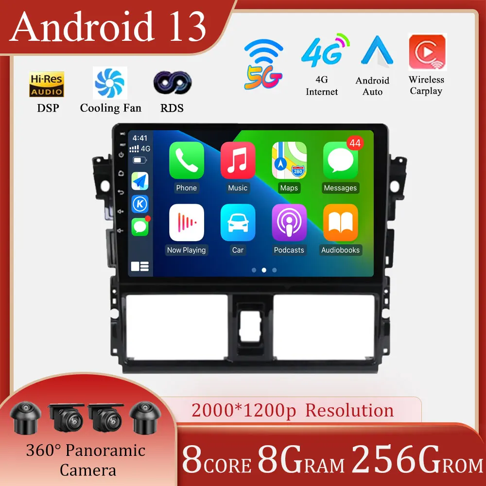DSP Car Radio For Toyota Yaris Vios 2014 2015 2016 Multimedia GPS Navigation Navi Player Auto Stereo WIFI 10inch Android 13
DSP Car Radio For Toyota Yaris Vios 2014 2015 2016 Multimedia GPS Navigation Navi Player Auto Stereo WIFI 10inch Android 13