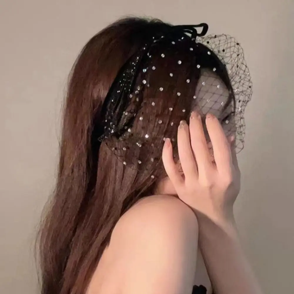 French Retro Princess Rhinestone Black Mesh Bow Veil Headband Hair Hoop Wedding Photo Shoot Hair Hoop Hair Accessories
French Retro Princess Rhinestone Black Mesh Bow Veil Headband Hair Hoop Wedding Photo Shoot Hair Hoop Hair Accessories