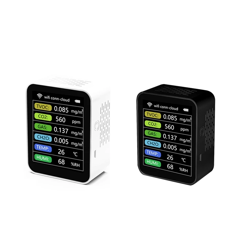 1Set Air Quality Monitor TVOC CO2 Gas CH2O Temperature Humidity Meter Multifunctional ,White
1Set Air Quality Monitor TVOC CO2 Gas CH2O Temperature Humidity Meter Multifunctional ,White