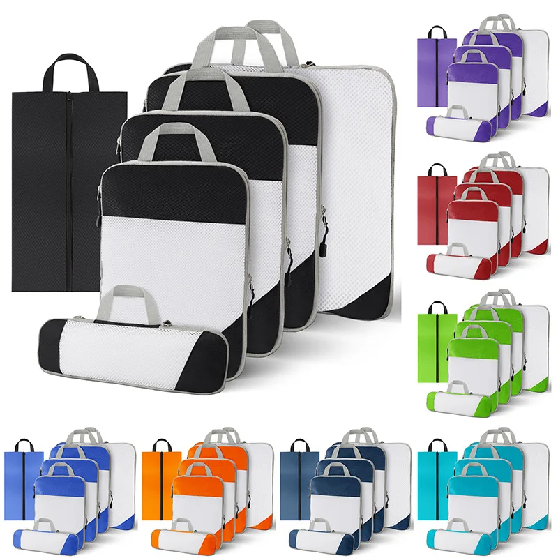 6PCS Travel Portable Packing Cubes Set Compressible Storage Luggage Organizer Shoe Bag Mesh Visual Lightweight Suitcase Bag
6PCS Travel Portable Packing Cubes Set Compressible Storage Luggage Organizer Shoe Bag Mesh Visual Lightweight Suitcase Bag