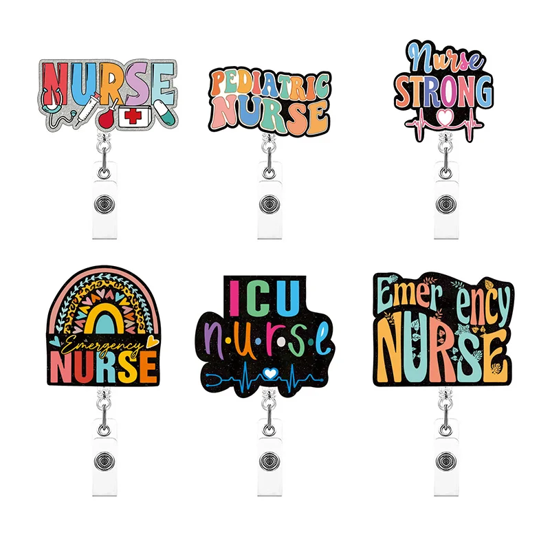 Glitter Acrylic Emergency/Pediatric Nurse Badge Reel Retractable ID Badge Holder With 360 Rotating Alligator Clip Name Holder
Glitter Acrylic Emergency/Pediatric Nurse Badge Reel Retractable ID Badge Holder With 360 Rotating Alligator Clip Name Holder