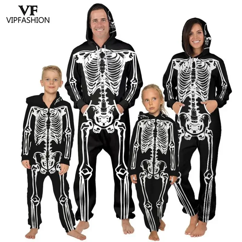 VIP fashion new casual-child suit for Halloween costume skull skeleton printed spandex nightwear pyjamas loose zippers romper
VIP fashion new casual-child suit for Halloween costume skull skeleton printed spandex nightwear pyjamas loose zippers romper
