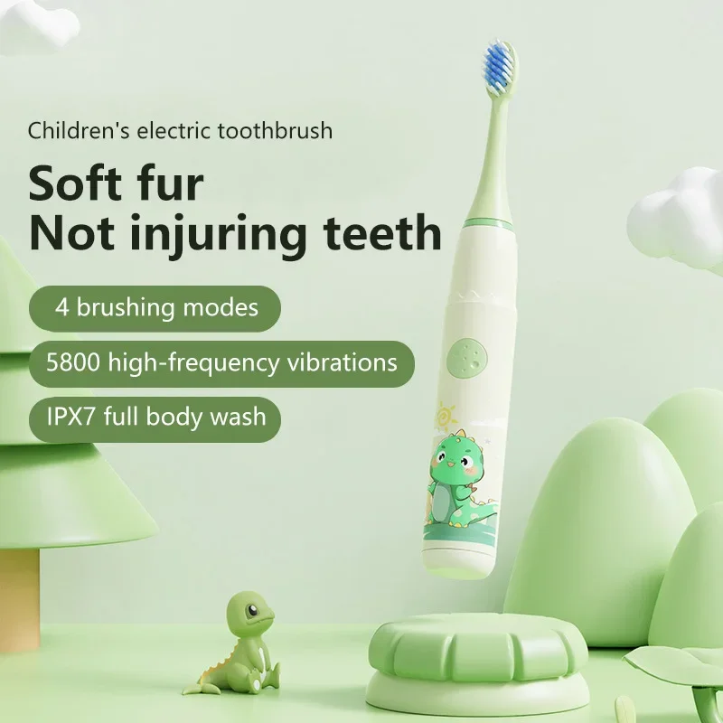 Children's Electric Toothbrush Colorful Cartoon IPX7 Waterproof With Replacement Heads Automatic Rechargeable Brush For Kids
Children's Electric Toothbrush Colorful Cartoon IPX7 Waterproof With Replacement Heads Automatic Rechargeable Brush For Kids