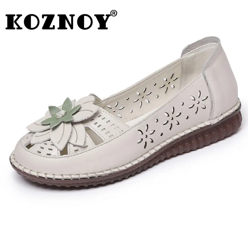 Koznoy 2.5cm New Ethnic Appliques Flower Hollow Genuine Leather Summer Soft Soled Comfy Women Slip on Oxford Breathable Shoes
Koznoy 2.5cm New Ethnic Appliques Flower Hollow Genuine Leather Summer Soft Soled Comfy Women Slip on Oxford Breathable Shoes