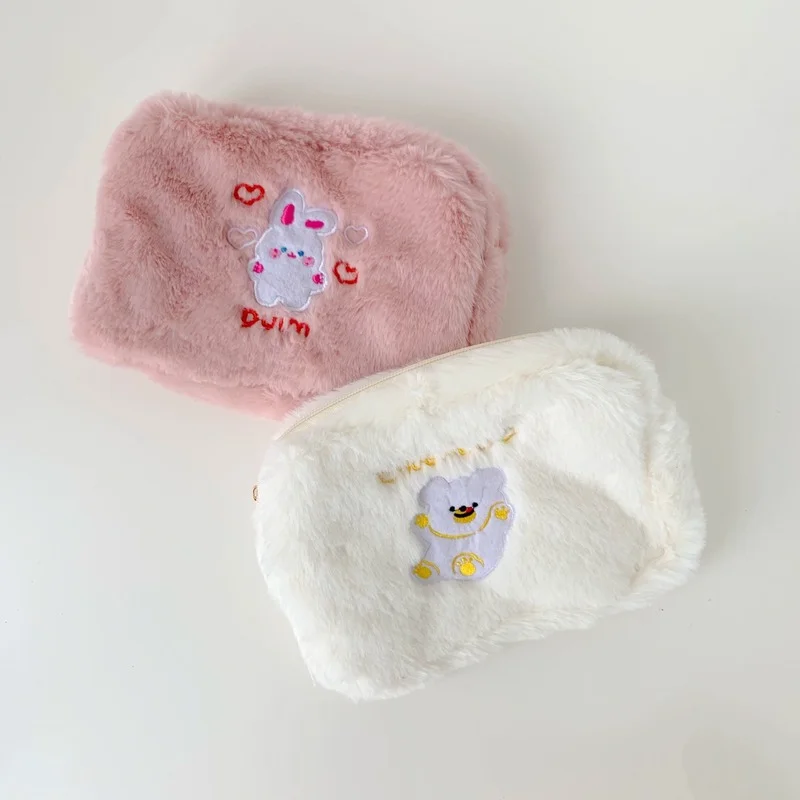 New Cute Embroidery Bear Plush Cosmetic Bag Makeup Organizer Portable Toiletries Skincare Storage Bags Pouch Students Pencil Bag
New Cute Embroidery Bear Plush Cosmetic Bag Makeup Organizer Portable Toiletries Skincare Storage Bags Pouch Students Pencil Bag