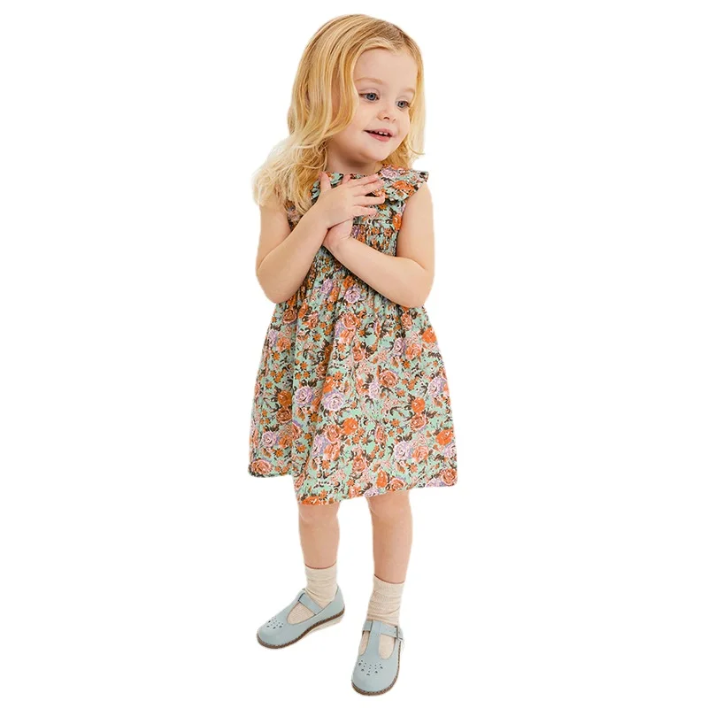 Dress 2023 Summer Children's Wear Sleeveless Floral Polo Neck Cotton Girls Casual Lapel Skirt 2-8 Years Old Ropa De Niña Kids
Dress 2023 Summer Children's Wear Sleeveless Floral Polo Neck Cotton Girls Casual Lapel Skirt 2-8 Years Old Ropa De Niña Kids