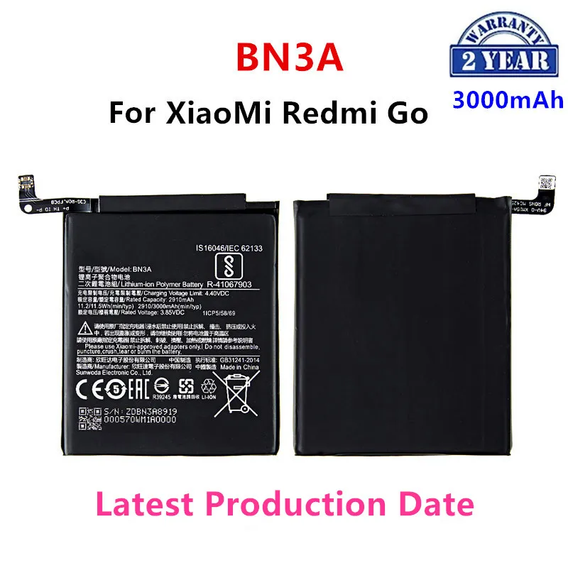 100% Оригинальный аккумулятор BN3A 3000 мАч для Xiaomi Redmi Go BN3A высококачественные сменные батареи для телефона
100% Оригинальный аккумулятор BN3A 3000 мАч для Xiaomi Redmi Go BN3A высококачественные сменные батареи для телефона