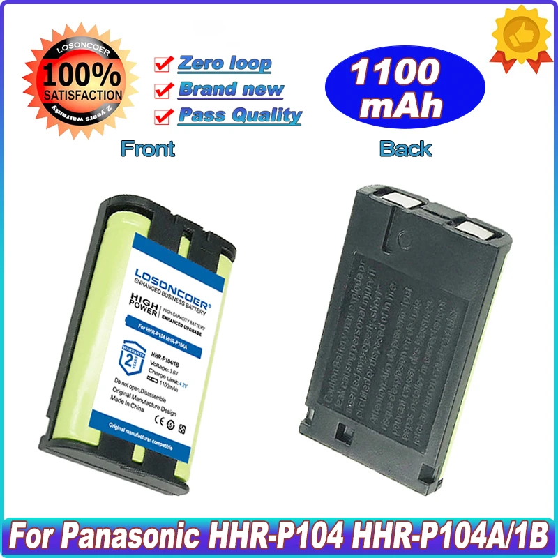 HHR-P104 HHRP104 Battery For Panasonic KX-TG2322,KX-FG6550, KX-FPG391, KX-TG2302, KX-TG2303, KX-TG2312, KX-TG2313, KX-TG2314
HHR-P104 HHRP104 Battery For Panasonic KX-TG2322,KX-FG6550, KX-FPG391, KX-TG2302, KX-TG2303, KX-TG2312, KX-TG2313, KX-TG2314