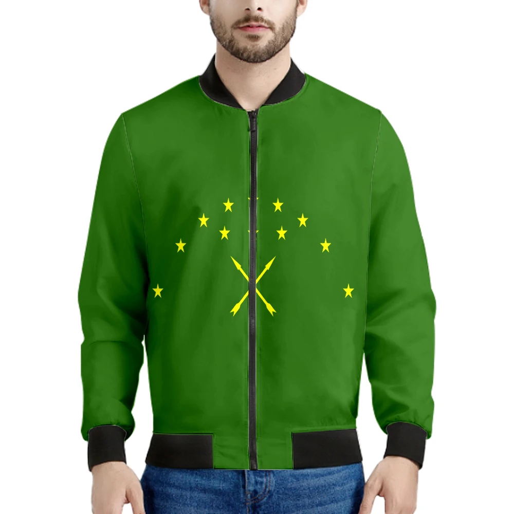 

Куртка на молнии Adygea с бесплатным именем и номером, пальто с логотипом России, Россия, российский флаг, печатная фотоодежда