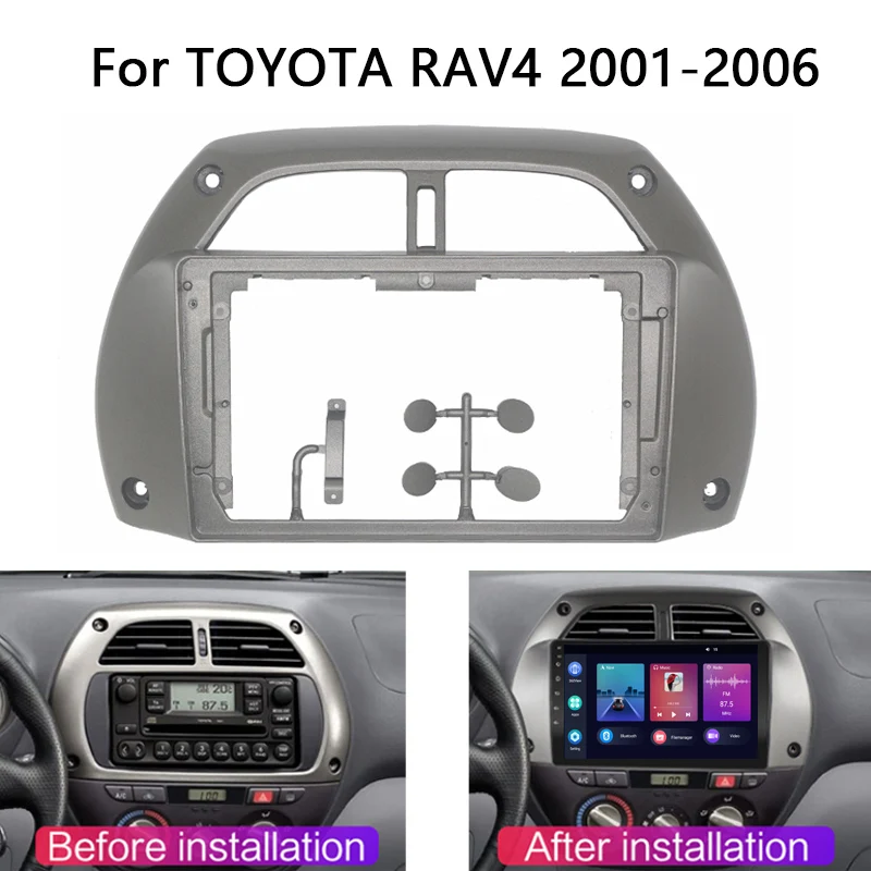 

2 Din Android автомобильный радиоприемник, комплект рамы для TOYOTA RAV4 RAV 4 2001-2006, автомобильная стереосистема, установка панели приборной панели, монтажная панель, облицовка