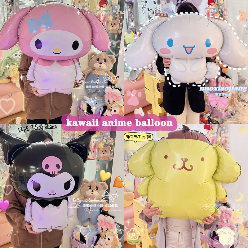 Милый большой шарик Sanrio Kawaii аниме Kuromi Melody Cinnamoroll украшение для дня рождения большие шары милая кукла фото реквизит
Милый большой шарик Sanrio Kawaii аниме Kuromi Melody Cinnamoroll украшение для дня рождения большие шары милая кукла фото реквизит