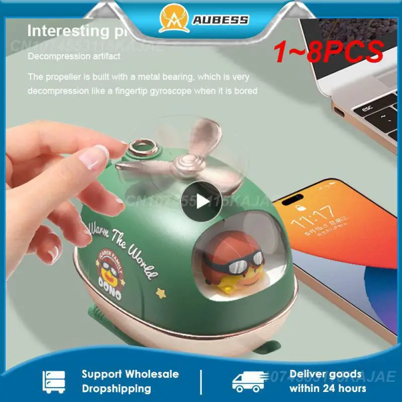 1~8PCS Mini Cartoon Helicopter Air Humidifier USB Electric Essential Oil Diffuser with Warm Night Light for Car Office
1~8PCS Mini Cartoon Helicopter Air Humidifier USB Electric Essential Oil Diffuser with Warm Night Light for Car Office