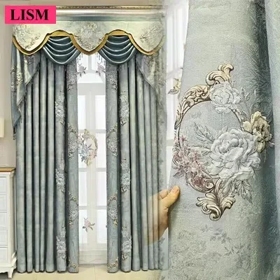 Luxury Blackout Curtains for Living Room Bedroom European Relief Jacquard Shading Cloth Hall Window Decor Custom Valance Tulle
Luxury Blackout Curtains for Living Room Bedroom European Relief Jacquard Shading Cloth Hall Window Decor Custom Valance Tulle